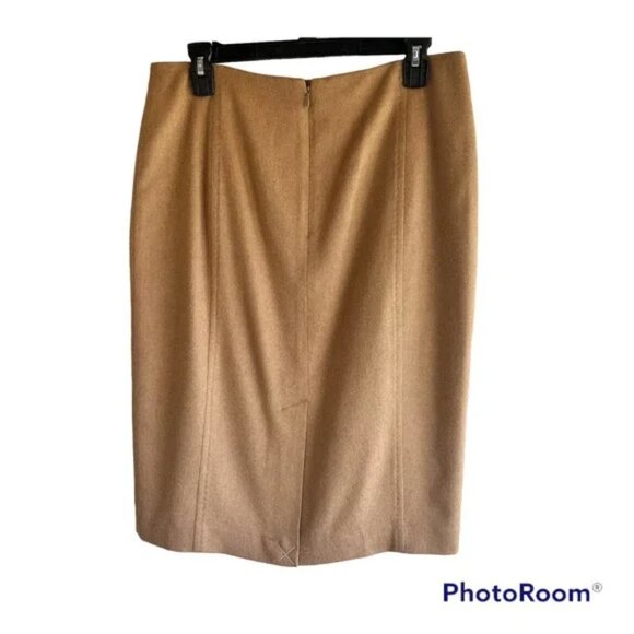 Talbots luxury Tan 100% camel hair pencil skirt size 8 Made in Italy - Picture 3 of 7